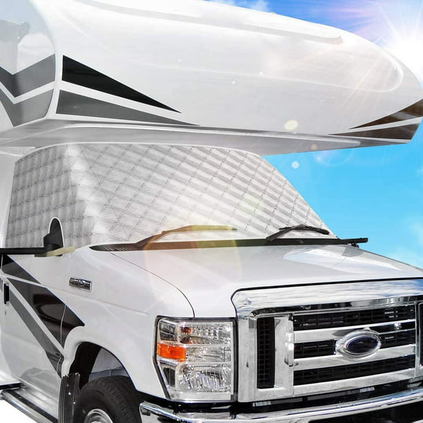 Motorhome Windshield Cover for RV Front Window PAUTO-P RV Windshield Cover for Class C Ford 1997-2020,RV Windshield Window Snow Cover 